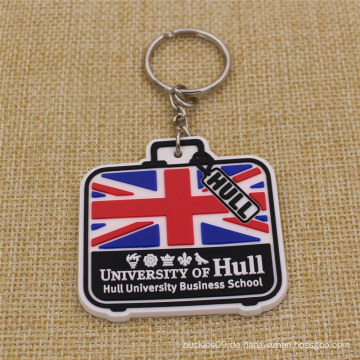 Versorgungsmaterial-Art und Weise preiswerter weicher PVC Keychain für Großbritannien-Universität